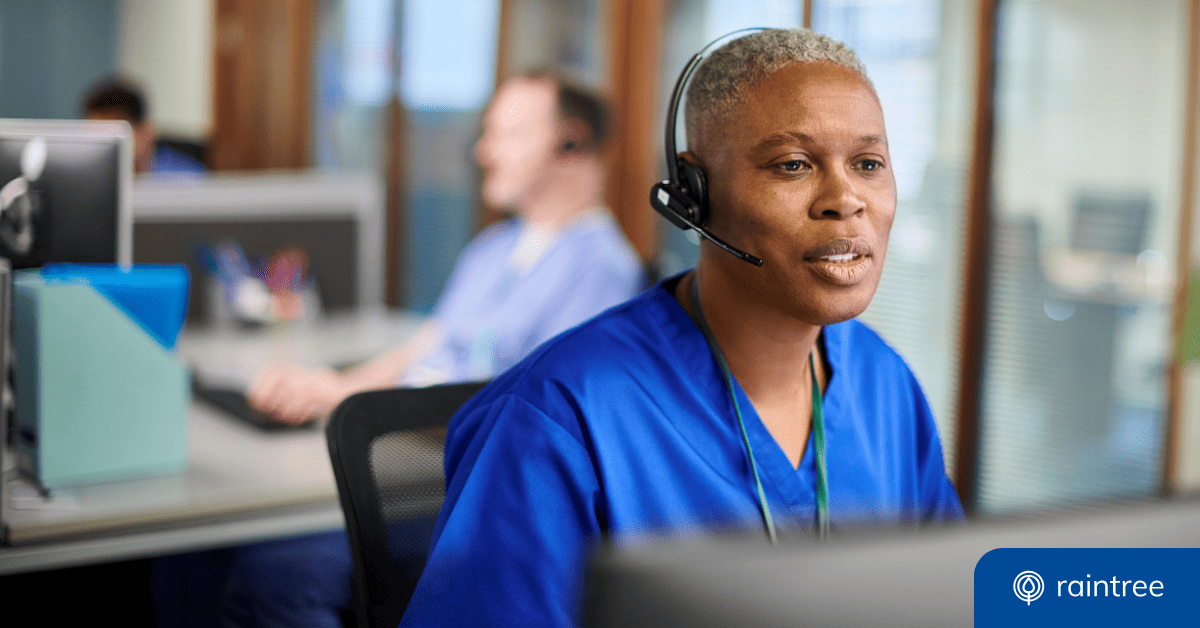 A Physical Therapist Wearing A Headset Looks Down At A Computer Monitor. Illustrating The Topic: &Quot;What Is Certified Ehr Technology (Cehrt) And Why Is It Important For Rehab Therapy?&Quot;