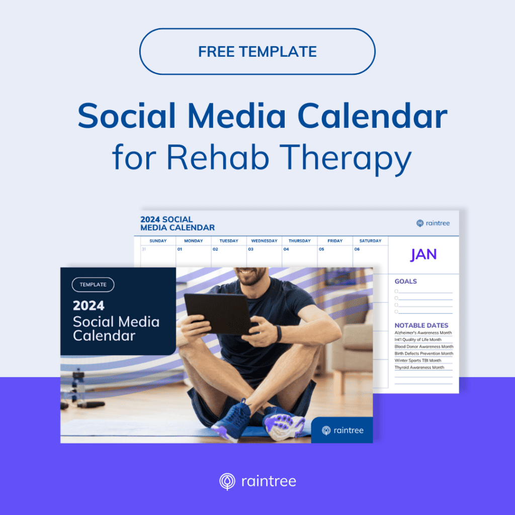 A Mockup Of The Social Media Calendar Planning Template For Physical Therapy, Occupational Therapy, Speech-Language Pathology, And Aba Practices.