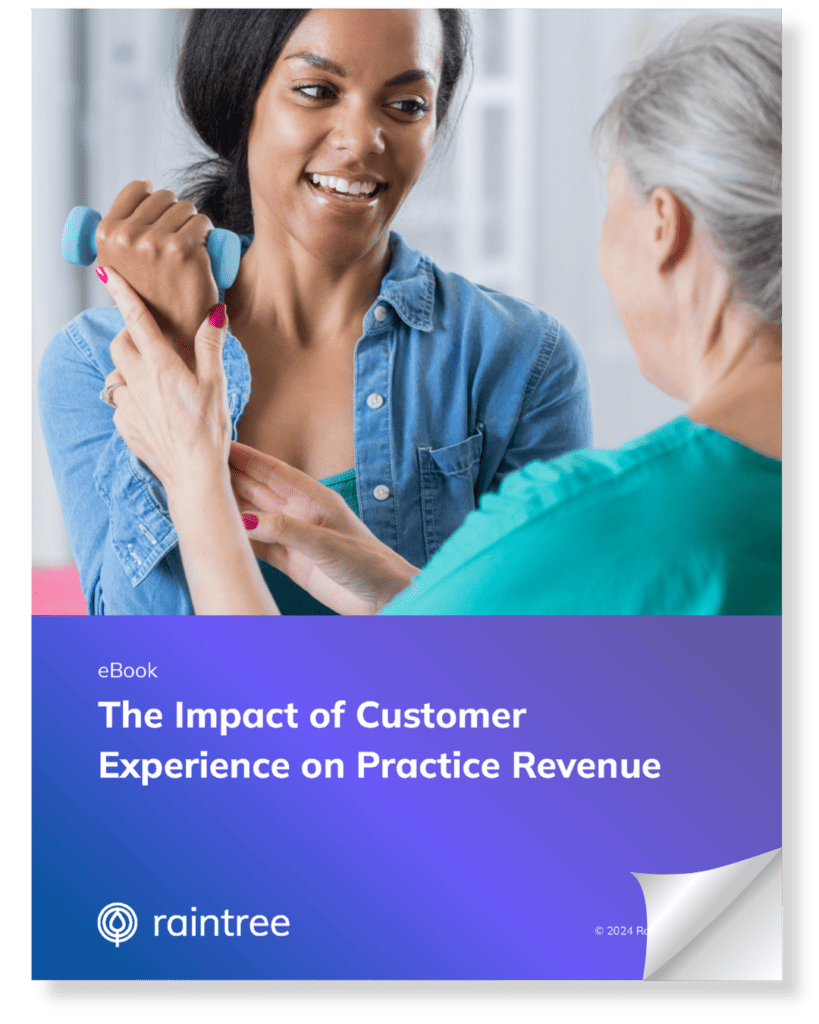A Simple Mockup Of An Ebook Titled: The Impact Of Customer Experience On Practice Revenue.&Quot;