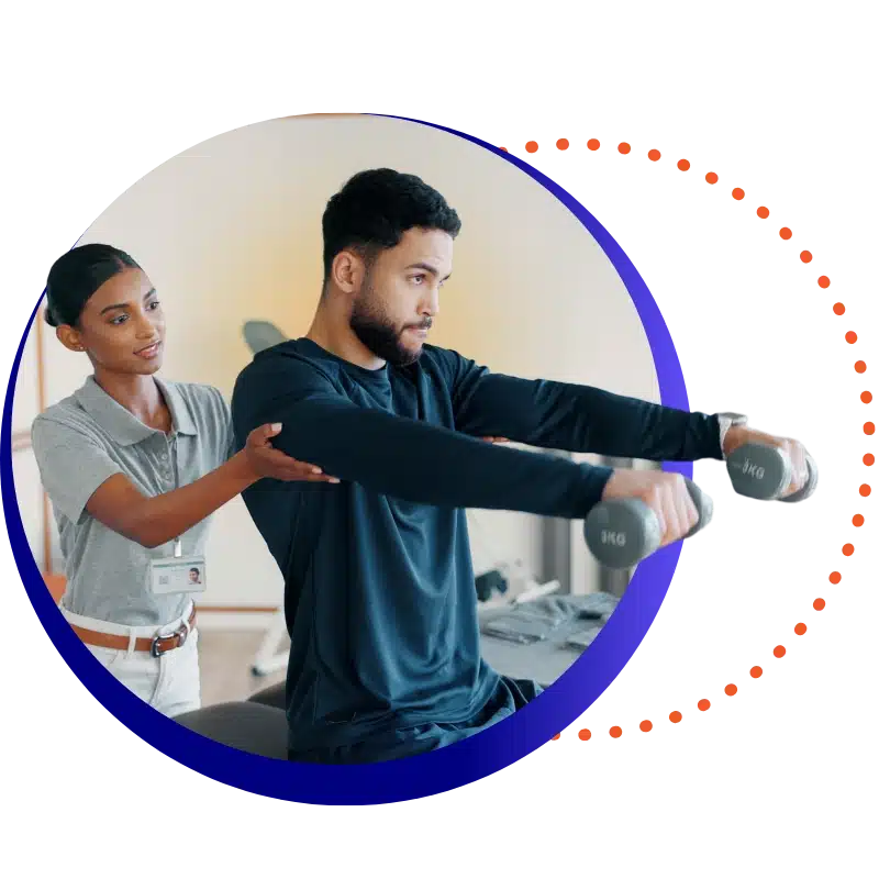 Physical Therapy Emr Hero: A Physical Therapist And Patient During A Manual Therapy Session At The Pt Practice.