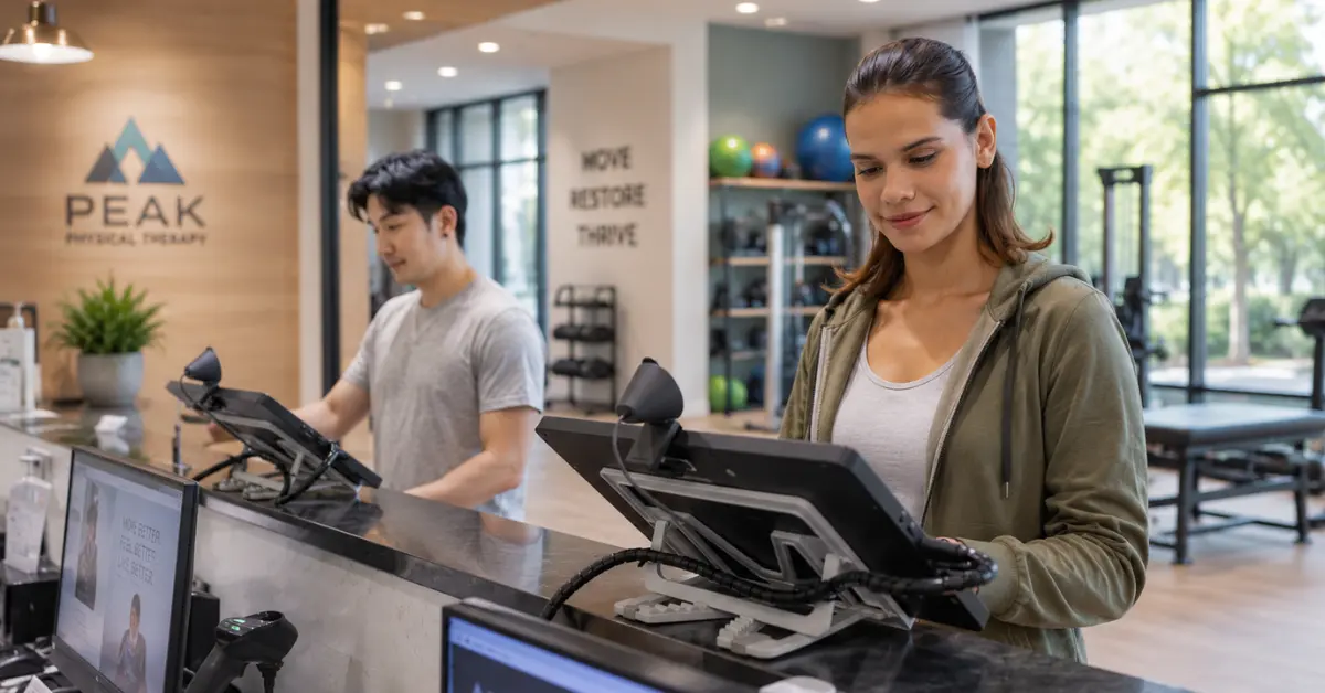 Blog 1 Ai Generated Image Of A Rehab Therapy Practice With A Virtual Receptionist Solution For Flexible Physical Therapy Front Desk Staffing.